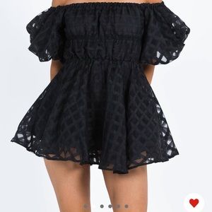 Black mini party dress